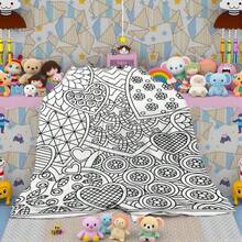 Adult Coloring Book Blanket - & Floral Mandala Heart Design With Love Lettering, Soft Flannel All-Season Cozy Throw For Relaxing Art Activity, Valentine'S Day Gift For Women & Men, Romantic Couples Gift Idea, Durable Bedspread Or Couch Cover Four Seasons Universal Multifunctional Blanket/Perfect Gift, 2D Printing Him, Her Gifts For Her, Him, Family, Boyfriend, Girlfriend, Father, Family, Mother, Lover, Daughter, Son, Grandfather, Grandmother, Friend, Classmate, Pet. Perfect Nap, Camping, Travel, Home, Daily Life, Office Decoration, Birthday, Anniversary, Valentine's Day, Thanksgiving, Christmas, Halloween, Mother's Day, Father's Day, Wedding, New Year Gifts,Back To School Season,Graduation Gift,Sofa,Bed,Car,Bedroom,Living Room,Office, Outdoor Camping, Beach,Wall Decoration,Newly Expanded Themed Collections To Meet A Variety Of Styles And Scenar. - 多色8 - 查看 4