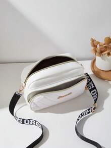 Women's Quilted Rhombus Shoulder Bag, Small Square Crossbody Bag