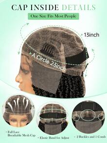 Braids Wig Afro Curly Braids Wig Synthetic Lace Wig Beginners Friendly Heat Resistant Wig For Women