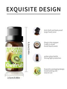 10ml Kiwi Fragrance Essential Oil, Suitable For Aromatherapy, Home Diffuser, Yoga, DIY Candle Making - Fruit Aroma Aromatherapy Essential Oil, Car Air Freshener - Kiwifruit - View 9