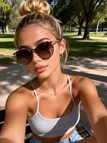 1pc 白豹紋雙茶片