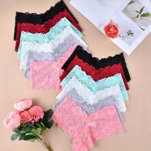 18-Piece Set Of Low-Waisted, Sexy Lace Panties In Plus Sizes (M-XXL). They Hug Your Curves, Breathe Well, And Keep You Comfy All Day. From Our Elegant Collection, With Bowknots, They Suit Any Look, For Daily Wear Or Special Moments. - Nhiều màu - Xem 2