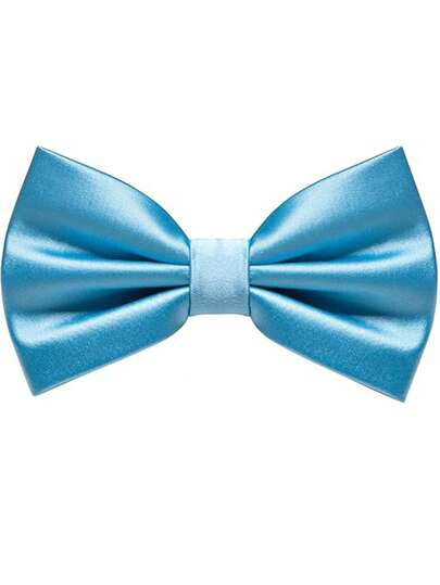 1pc Men's Solid Color Double-Layer Bow Tie, Business Formal Suit Bowtie For Groomsmen, Wedding, 1200 Needle Fabric