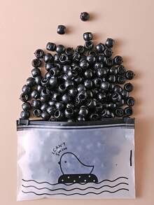 80个新款黑色迷你串珠发夹，女士高端公主风发夹，甜美百搭的侧刘海夹，小巧发饰 - 彩色 - 查看 2