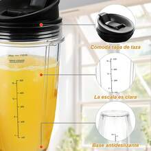 Accesorios Piezas de Repuesto para licuadora Nin ja,Juego de vasos para batidora,compatible con BN401 BN751 BN801 BL642 BL480-30 BL490-30 BL640 CT680 CT640C CT641 NN100 NN102 BL2012 - Azul - Ver 8