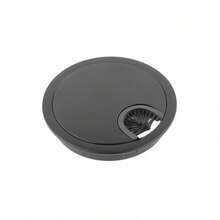 80MM METAL DESK CABLE TIDY OUTLET GROMMET INSERT - Black - View 1