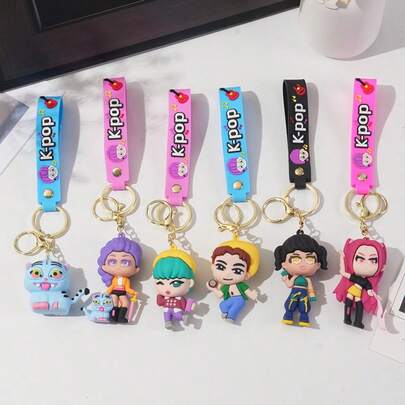 1 st K-Pop Girl Group nyckelring hänge, anime ryggsäck berlock, perfekt liten present till nyår och alla hjärtans dag