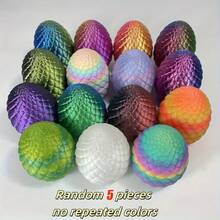 5pcs 3D Printed Dragon Egg Set With Chinese Dragons Inside - Vibrant Multicolor Eggshells, Perfect For Home Decor, Party Gatherings, 3d Printed Fidget Toys,Miniature Things,Valentines Gifts,Party Favors,Party Supplies Gifts,Easter Egg Gifts - 1 Set (5 Pieces) - View 5