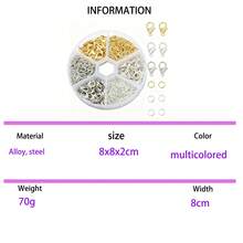 Bộ 330 chiếc móc cài hình càng cua màu vàng + bạc + trắng kèm vòng, gồm 30 móc cài và 300 vòng, chất liệu hợp kim kẽm, thích hợp cho làm đồ trang sức và xâu hạt. - Nhiều màu - Xem 8