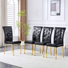 Dining Chairs - Black,Gold - View 5