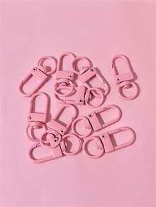 50个亮色金属钥匙扣钩 - 带旋转扣和结实耐用的龙虾扣 - 非常适合DIY珠宝和包包配件 - 均碼 - 查看 4