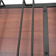 SENDERPICK Wine Racks With 5 Stem Glass Holder Wall-Mounted Wine Rack Rustic Metal Hanging Wine Holder - 黑色 - 查看 8