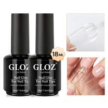 GLOZ 凝膠指甲膠，適用於指甲尖、假指甲和美甲，超強黏性，適用於壓克力指甲和 UV/LED 凝膠指甲 - 無色 - 查看 13