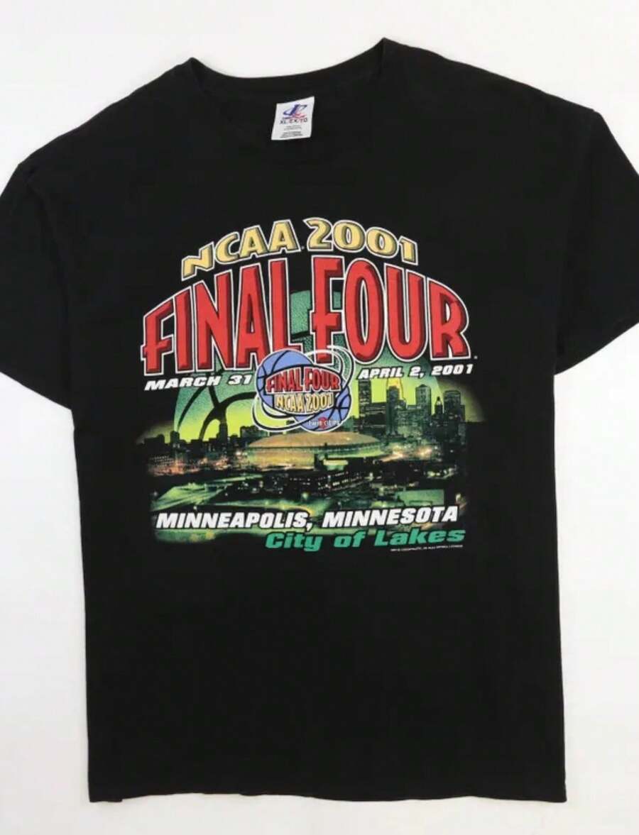 Vintage Final Four March Madness T-Shirt Size XL 2001 NCAA - màu đen - Xem 1