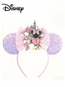 Disney 迪士尼系列米奇米妮头箍，城堡造型，粉色蝴蝶结，游乐园装饰套装，适用于迪士尼乐园、主题服装、生日派对，经典角色设计 - 彩色 - 查看 10