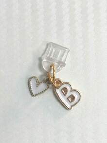 26pcs Heart-Shaped Dust Plug, Dust Plug Decoration, Heart Phone Dust Cover, English Alphabet Heart Hanging Dust-Proof Phone Charging Port Accessories, Gift For Friends, Christmas Gift Gifts For Mother, Family, Friends, Birthday, Holiday Phone Accessories Phone Charm - White Type-c - View 10