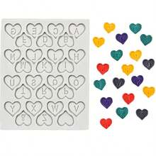 1个心形和字母形状手工硅胶模具 - 淺灰色 - 查看 6