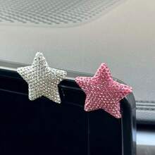 Decoración de coche con diamantes de imitación en forma de estrella, elegante adorno de mariposa de princesa para el salpicadero, regalo para mujeres, Día de San Valentín
