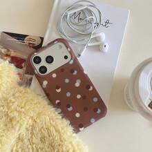 Ốp điện thoại hai lớp tối giản họa tiết chấm bi hai màu, tương thích với Apple 17 Pro Max, 16 Pro Max, 15 Pro, 14, 13, dễ thương và thời trang dành cho nữ. - Nhiều màu - Xem 6