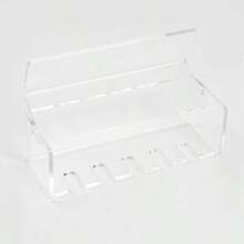 5 Slots Wall Mount Toothbrush Holder With Cover Self Adhesive Toothbrush Storage Organizer For Shower Toothbrush Hanger With Automatic Toothpaste Squeezer Dispenser - 透明 1 包 - 查看 4