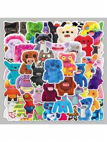 50张可爱卡通怪兽贴纸，趣味装饰信封，汽车贴纸 - 彩色 - 查看 10