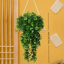1/3pcs, Artificial Hanging Plants 27.5/15.7 Inches, Fake Ivy Leaves, Artificial Potted Vines Hanging Flowers Watermelon Leaves Decor, Suitable For Wedding Wall, House, Room, Yard, Indoor Outdoor Home Office Shelf Decoration (No Pot) - Multicolor - View 5