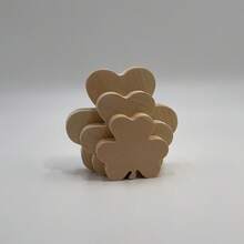 3pcs Unfinished St. Patrick's Day Shamrock Decor, Shamrock Craft Wooden Cutouts, Layered Tray Decor, DIY Craft Wood Shapes, DIY St. Patrick's Decor Blank Wood Cutouts - Apricot - View 6