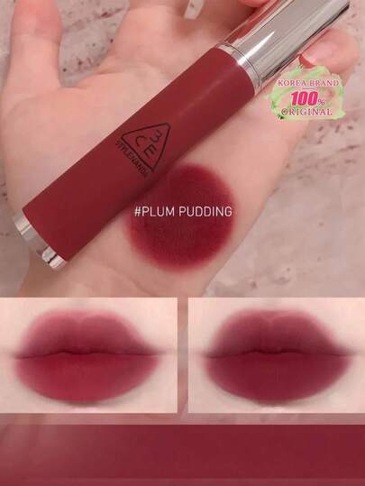 3CE غلوس الشفاه الضبابي - #بلوم بودينج | ملمس ناعم وكريمي، نهاية مطفأة نهائية | لون دائم، صيغة مغذية | مستحضرات تجميل كورية، طقم هدايا