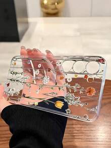 1个精美花枝图案软壳手机壳，兼容华为荣耀、红米、三星Galaxy A04e/12/A13/A14/A34/A50/A52/A53/A54/S21/S22/S23/S24/S25/S25 Ultra/S25 FE/S26/S26 Plus/S26 Ultra/S26 Edge、6A/7A/8A、12T/13T/15T/15T Pro - 無色 - 查看 3