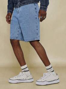 Teenage Boys' Fashionable Casual Multi-Craft Denim Shorts, Blue - Light Wash - View 3