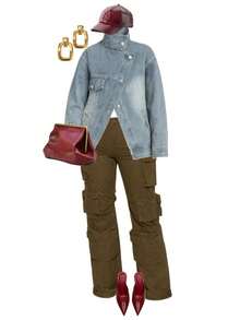 Magic Mia Women's Loose Fit Jean Jacket - Asymmetric Slant Placket W/ Multiple Pockets | Long Sleeve Vintage Blue Jean Coat For Streetwear (Winter /Autumn 2025 Fashion) - 藍色 - 查看 3