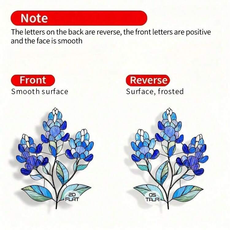 2D flat blue purple floral pattern pendant earrings, fashionable jewelry, party gifts, holiday gifts for family and friends - Multicolor - Añade 4