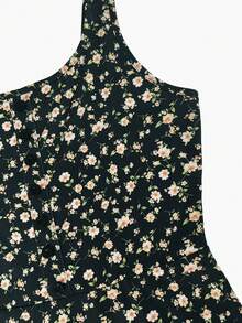 1件女士优雅休闲碎花修身方领连衣裙，适合约会、海滩、日常穿着、乡村音乐节、旅行度假、春夏穿着 - 綠色 - 查看 10