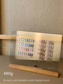 klimonla Acrylic Nail Polish Display Board, Transparent Design, For Displaying Gel Nail Polish Colors, Portable Gel Nail Color Rack - Brown - View 6