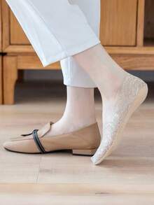 女士随机蕾丝隐形透明防滑硅胶内衬夏季袜 - 常規款 - 查看 4