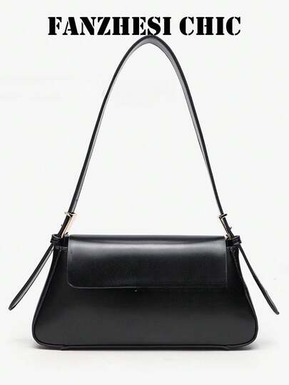 2026 NewMinimalist Flap Bag Solid Black