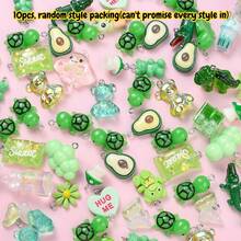 4Amazonia 10pcs/Set Cute 3D Fruit, Animal, Flower Resin Pendant, Y2K Style Faux Food, Candy Jar Pendant, Suitable For DIY Keychain, Bracelet, Earrings And Other Jewelry Making - Mixed - View 13