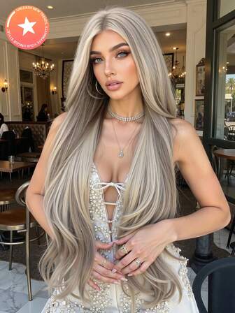 5 Star 26 Inch/65cm Long Wavy Chocolate Brown Wig With Bangs - Women's Heat Resistant Synthetic Wig, Natural Looking, Suitable For Cosplay, Colored Synthetic Wigs, High Temperature Wigs, Ideal For Women's Daily Fashion Styling, Also Suitable For Halloween And Christmas Occasions.