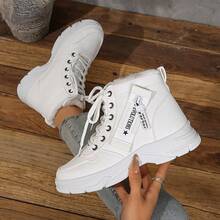 Autumn/Winter Fashionable Comfortable Versatile Women's Lace-Up Short Boots, Comfortable Platform Thick Sole Women's Snow Boots, Plus Size Outdoor Sports Warm Women Boots