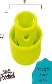 Messy Mutts Totally Pooched Puzzle 'N Play Mushroom (Small) | Interactive Treat Puzzle Toy For Dogs | Durable 325 X 25 TPR Dog Toy | Orange - ColorB - 查看 3