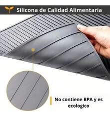 TendenciaTapete Escurridor De Platos Para Cocina Fregadero SiliconaCalidad premium - GRIS - Ver 2
