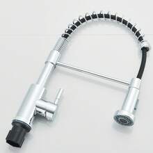 Commercial Kitchen Sink Faucets With Pull Down Sprayer Stainless Steel Single Hole Single Handle Mixer Tap - Chrome - View 6