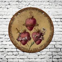 1pc 8"X8" Vintage Aluminum Wall Art Sign - Sacred Heart & Immaculate Heart Of St. Joseph, Ideal Gift For Religious Believers - TYA32600-20x20cm - 查看 5