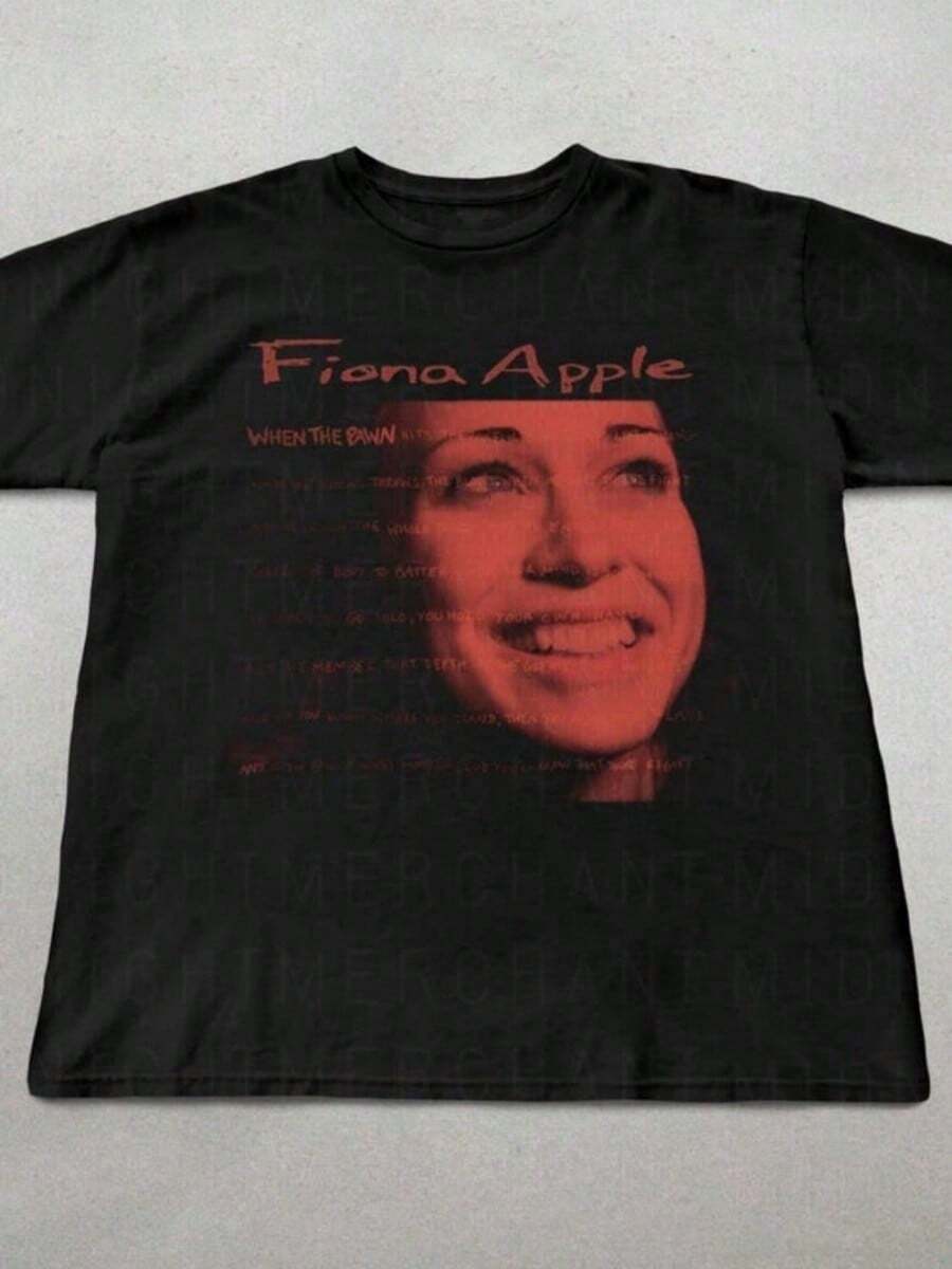 Fiona Apple Shirt 90s Indie Pop When The Pawn Shirt Fiona Apple Tee Fiona Apple Fan Gifts Music - 黑色 - 查看 1