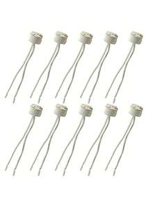 EstiloTendenciaGlo-Shine 10 Piezas ZóCalo MR16 MR11 G4 CeráMica Base + Alambre, Apto Para LáMpara HalóGena LED Y CFL, Montaje EmpotradoCalidad PremiumVersióN Mejorada - 10 artículos - Ver 3