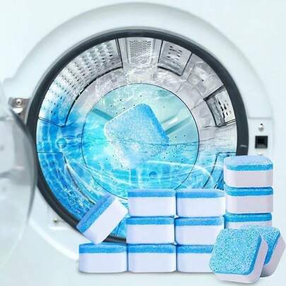 20 piezas/2 piezas/3 piezas/5 piezas/10 piezas Tabletas efervescentes para la limpieza del tambor de la lavadora, Desincrustante para lavadora, Tabletas efervescentes de limpieza profunda, Desincrustante para lavadora, Tabletas de detergente de limpieza profunda, Adecuado para lavadoras de tambor y de pulsador, Desincrustante para inodoro y tanque séptico, Limpieza del tambor y la junta de la lavadora