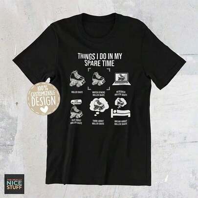 Camiseta de Patinaje Gs I Do, Regalo de Patinadora, Conjunto de Roller Derby, Camiseta de Patinaje, Camiseta Divertida de Patinadora, Camiseta de Algodón Grueso de 220g UniY2K con Estampado de Mariposa, Adecuada para Chicas y Camiseta Corta de Cuello Redondo Inspiradora, Estilo Y2K Estético Lindo, Adecuada para Uso al Aire Libre, Familiar, Laboral o Callejero, Camiseta Casual Holgada Diaria