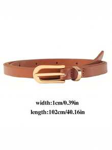 Conjunto de 4 cintos femininos, minimalistas, em couro de cor sólida, ideais para vestidos, jeans e para um visual casual na cintura.