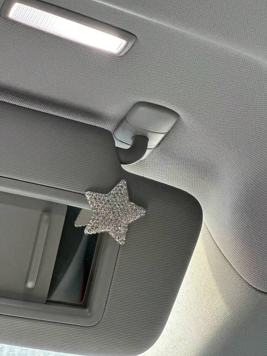 Decoración de coche con diamantes de imitación en forma de estrella, elegante adorno de mariposa de princesa para el salpicadero, regalo para mujeres, Día de San Valentín