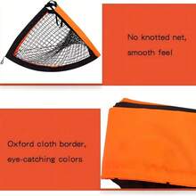 一套便携式弹出式足球门网 - 成人足球目标网，可折叠，耐用PP材质，适合后院户外运动、足球配件、足球训练目标，易于安装和携带，适用于户外活动、运动配件、游乐场配件、单人练习、草坪、庭院、足球礼物、学校用品、足球训练套装、男士礼物、足球礼品 - 橘色 - 查看 6